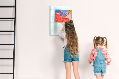 Pizarra magnética de pared con rotulador Lista de deseos de viaje con inspiración