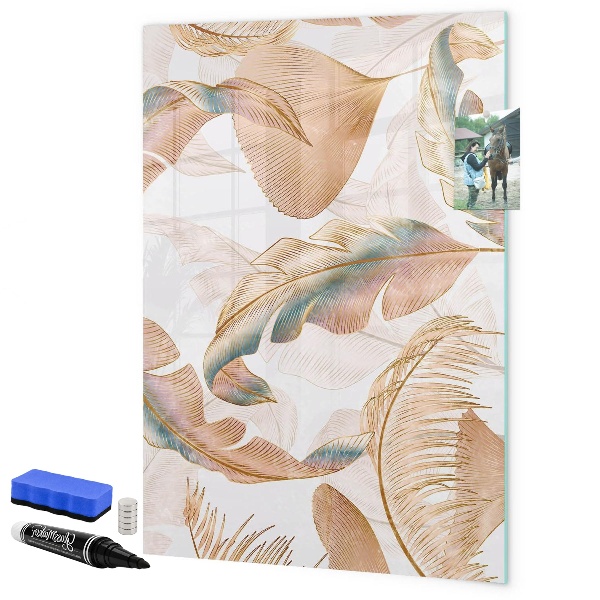 Pizarra magnética de pared con rotulador Un tablero colorido para fotos y notas.
