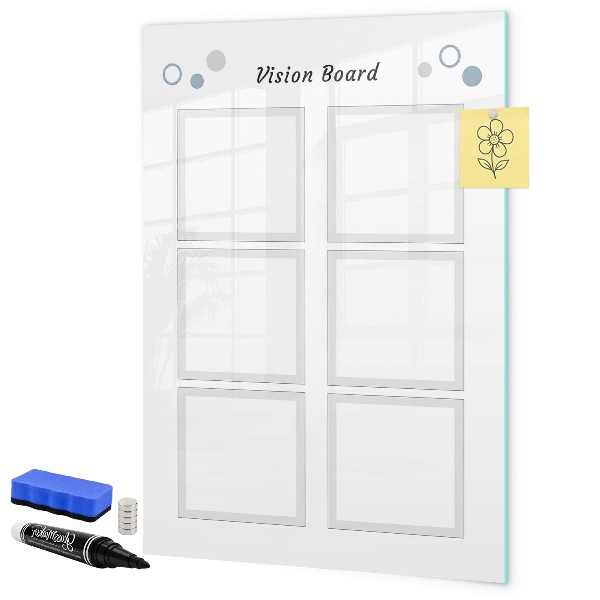 Pizarra magnética de pared con rotulador Tablero de visión para ideas creativas