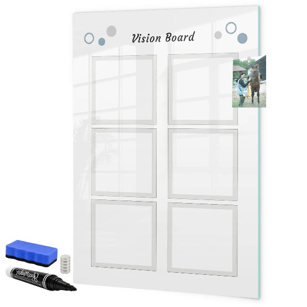 Pizarra magnética de pared con rotulador Tablero de visión para ideas creativas