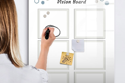 Pizarra magnética de pared con rotulador Tablero de visión para ideas creativas