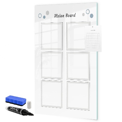 Pizarra magnética de pared con rotulador Tablero de visión para ideas creativas