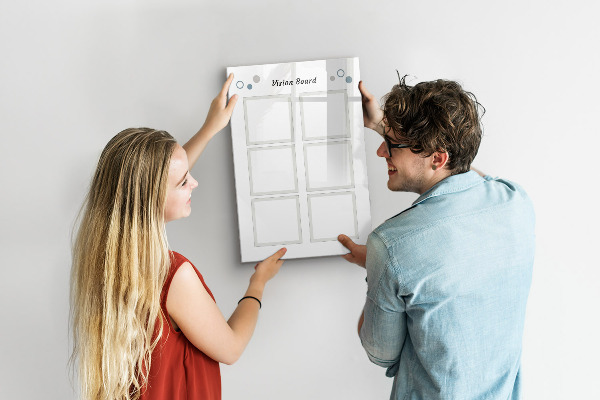 Pizarra magnética de pared con rotulador Tablero de visión para ideas creativas