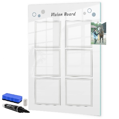 Pizarra magnética de pared con rotulador Tablero de visión para ideas creativas