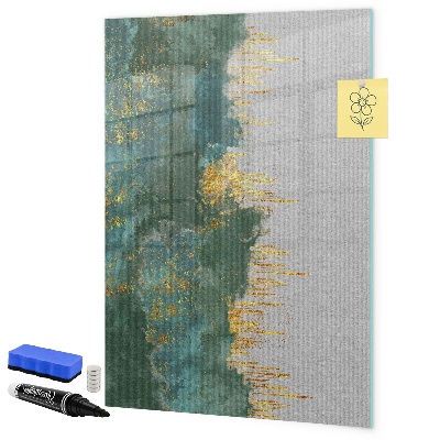 Pizarra borrable de cristal con imanes Tablero moderno para fotos y notas.