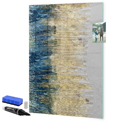 Pizarra magnética de pared con rotulador Tablero moderno para fotos y notas.