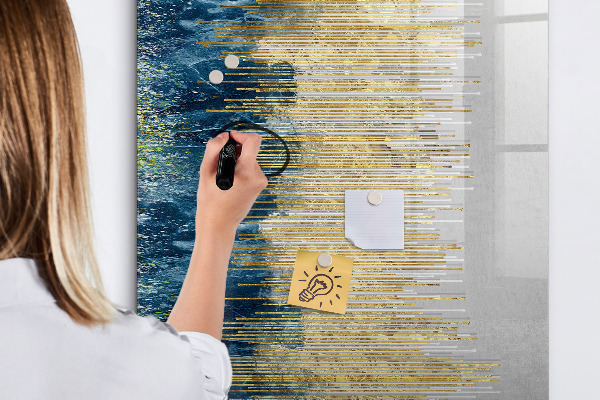 Pizarra magnética de pared con rotulador Tablero moderno para fotos y notas.