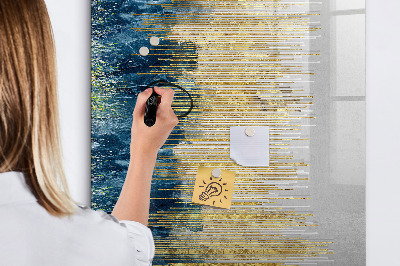 Pizarra magnética de pared con rotulador Tablero moderno para fotos y notas.