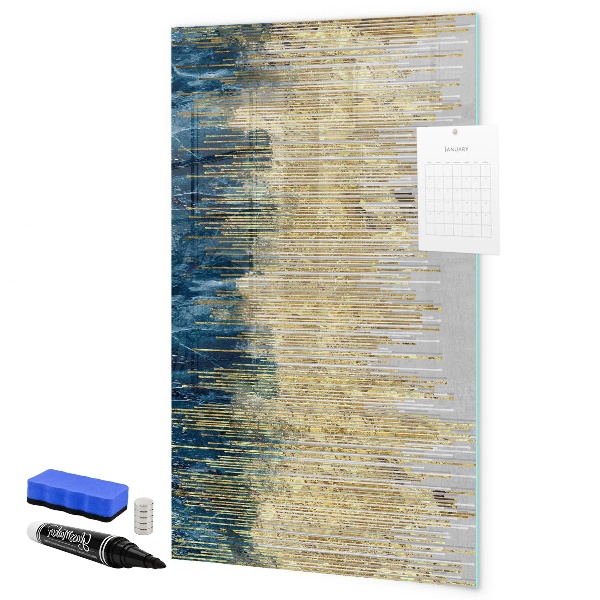 Pizarra magnética de pared con rotulador Tablero moderno para fotos y notas.