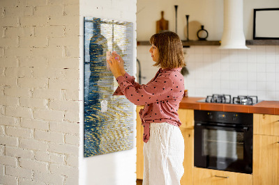 Pizarra magnética de pared con rotulador Tablero moderno para fotos y notas.