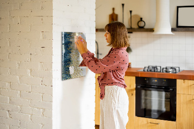 Pizarra magnética de pared con rotulador Tablero moderno para fotos y notas.