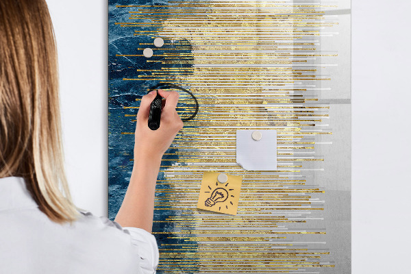Pizarra magnética de pared con rotulador Tablero moderno para fotos y notas.