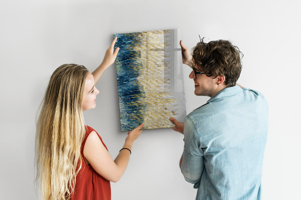 Pizarra magnética de pared con rotulador Tablero moderno para fotos y notas.