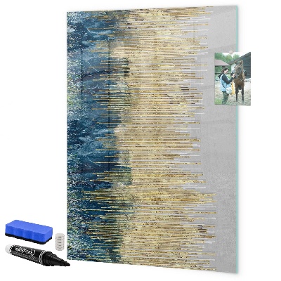Pizarra magnética de pared con rotulador Tablero moderno para fotos y notas.