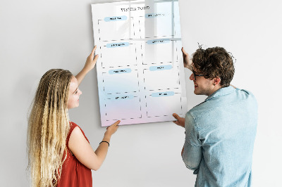 Pizarra magnética de pared con rotulador Tablero de visión para metas personales