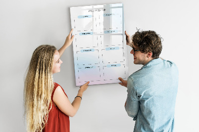 Pizarra magnética de pared con rotulador Tablero de visión para metas personales