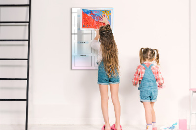 Pizarra magnética de pared con rotulador Tablero de visión para metas personales