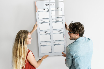Pizarra borrable de cristal con imanes Tablero de visión para una vida mejor
