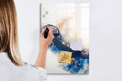 Pizarra borrable de cristal con imanes Un elegante tablero para notas y fotos.