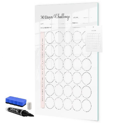 Pizarra magnética de pared con rotulador Reto fotográfico de 30 días