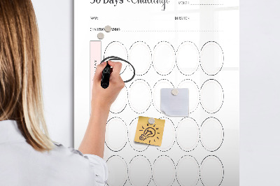 Pizarra magnética de pared con rotulador Reto fotográfico de 30 días
