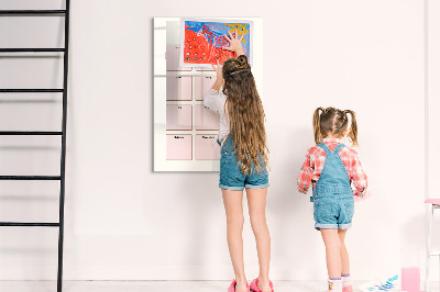 Pizarra magnética de pared con rotulador Calendario de cumpleaños con espacio para fotos