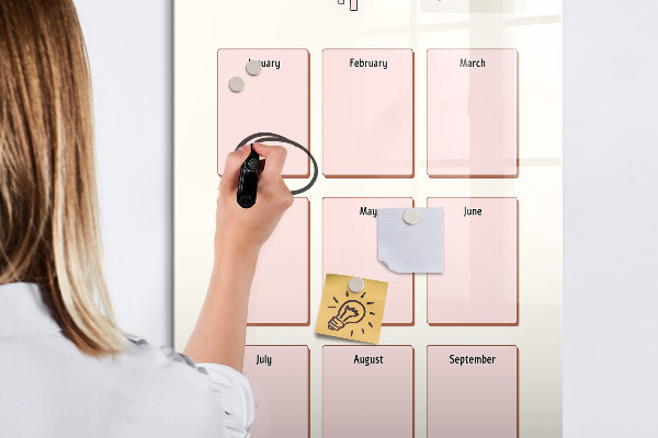 Pizarra magnética de pared con rotulador Calendario de cumpleaños con espacio para fotos