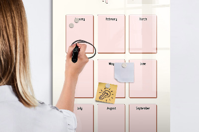 Pizarra magnética de pared con rotulador Calendario de cumpleaños con espacio para fotos