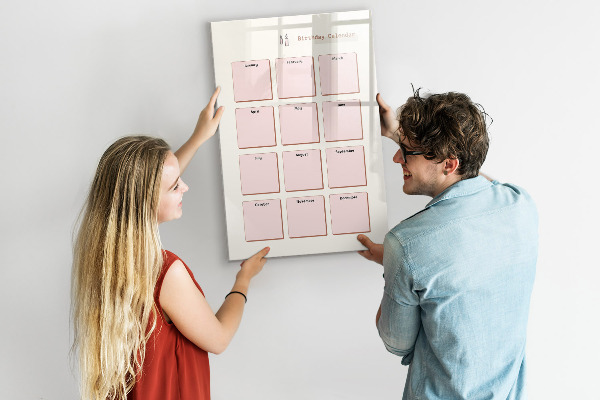 Pizarra magnética de pared con rotulador Calendario de cumpleaños con espacio para fotos