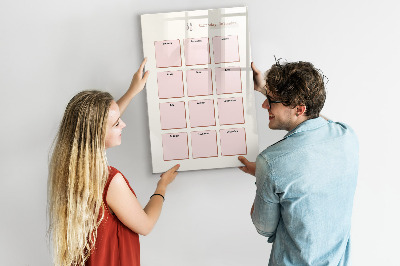 Pizarra magnética de pared con rotulador Calendario de cumpleaños con espacio para fotos