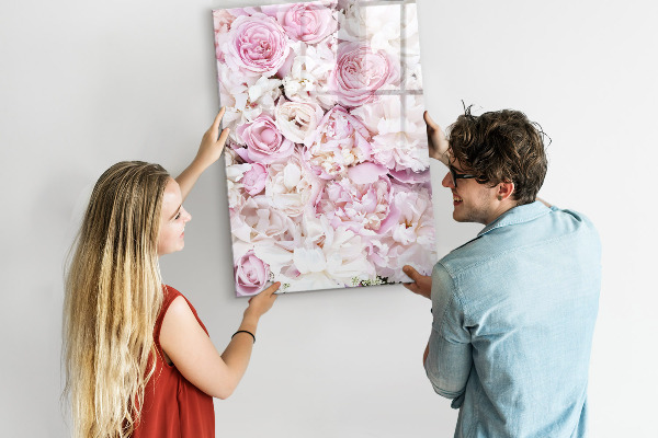 Pizarra magnética de pared con rotulador Tablero floral para notas y fotos