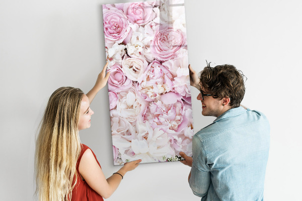 Pizarra magnética de pared con rotulador Tablero floral para notas y fotos