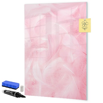 Pizarra magnética de pared con rotulador Tablero rosa para notas y fotos