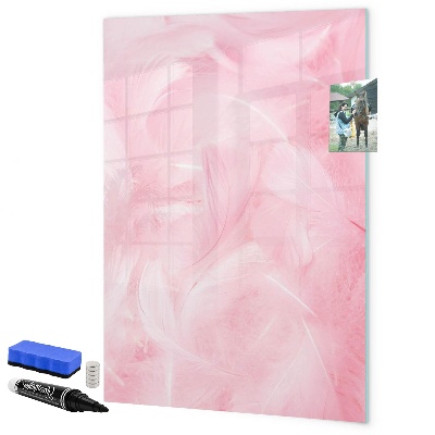 Pizarra magnética de pared con rotulador Tablero rosa para notas y fotos