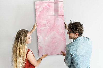 Pizarra magnética de pared con rotulador Tablero rosa para notas y fotos