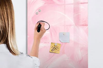 Pizarra magnética de pared con rotulador Tablero rosa para notas y fotos