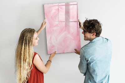 Pizarra magnética de pared con rotulador Tablero rosa para notas y fotos