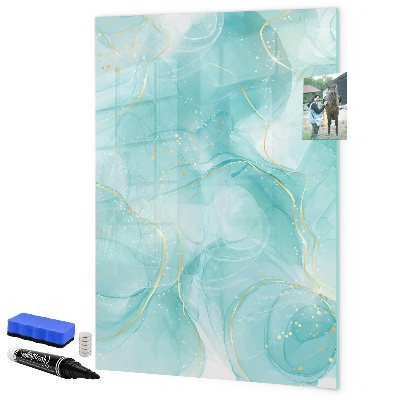 Pizarra magnética de pared con rotulador Un tablero colorido para presentar fotos