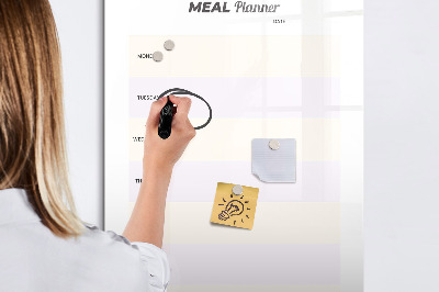 Pizarra magnética de pared con rotulador Planificador de comidas para toda la semana