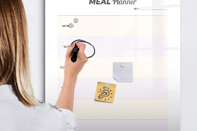 Pizarra magnética de pared con rotulador Planificador de comidas para toda la semana
