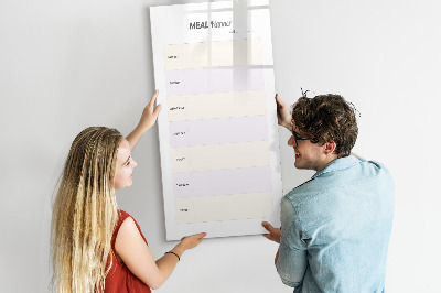Pizarra magnética de pared con rotulador Planificador de comidas para toda la semana