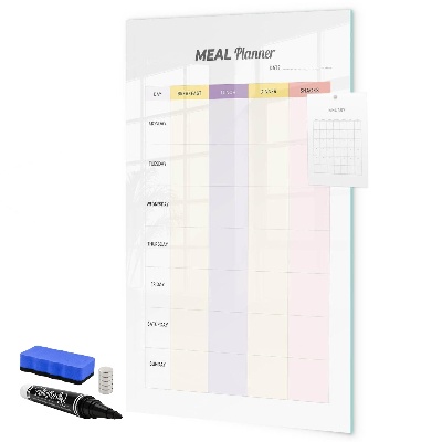 Pizarra magnética de pared con rotulador Planificador de comidas diario