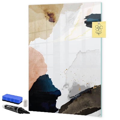 Pizarra borrable de cristal con imanes Un elegante tablero para notas y fotos.