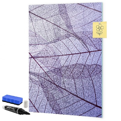 Pizarra magnética de pared con rotulador Pizarra magnética con diseño de hojas