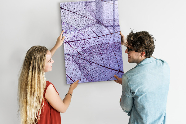 Pizarra magnética de pared con rotulador Pizarra magnética con diseño de hojas