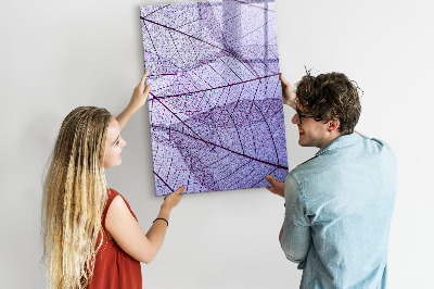 Pizarra magnética de pared con rotulador Pizarra magnética con diseño de hojas