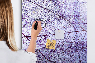 Pizarra magnética de pared con rotulador Pizarra magnética con diseño de hojas