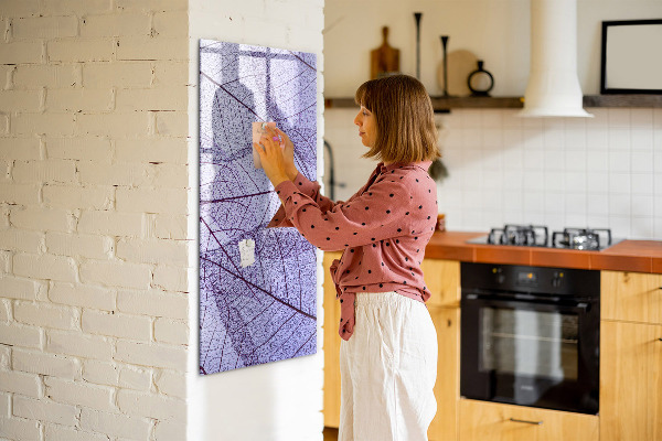 Pizarra magnética de pared con rotulador Pizarra magnética con diseño de hojas
