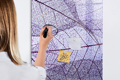 Pizarra magnética de pared con rotulador Pizarra magnética con diseño de hojas