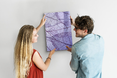 Pizarra magnética de pared con rotulador Pizarra magnética con diseño de hojas
